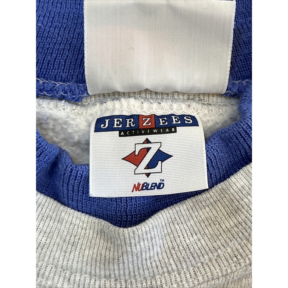 VTG 90s Blue Jay Winter Country Scene Womens M Sweatshirt Morning Sun (Flaw) - Picture 4 of 11